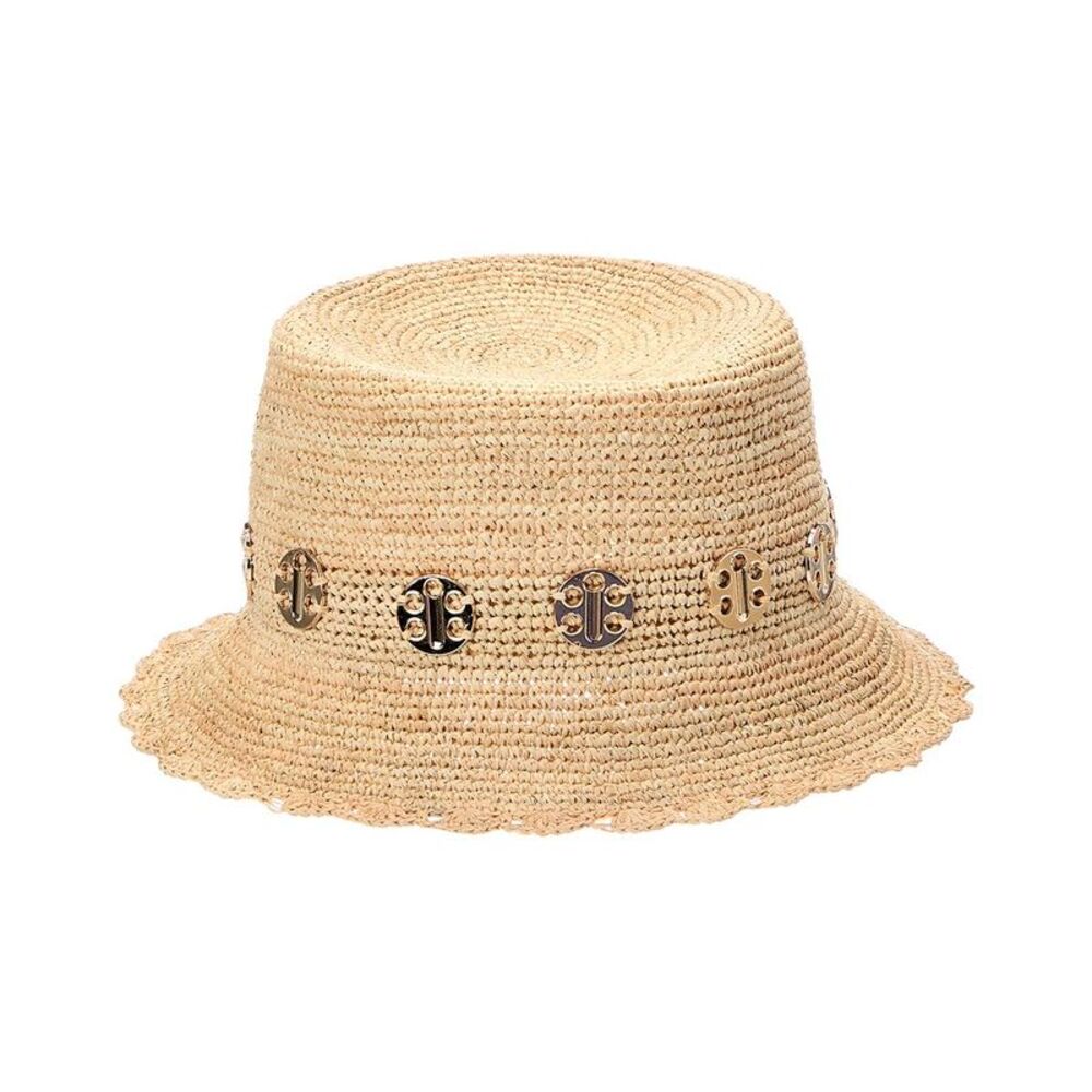 Bruno Magli Crochet Bucket Hat, Brown